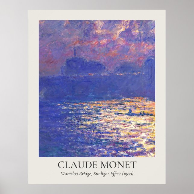 Poster Claude Monet Vintage Wall Art 11x14 Ratio (Frente)