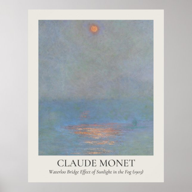 Poster Claude Monet Vintage Wall Art 11x14 Ratio (Frente)