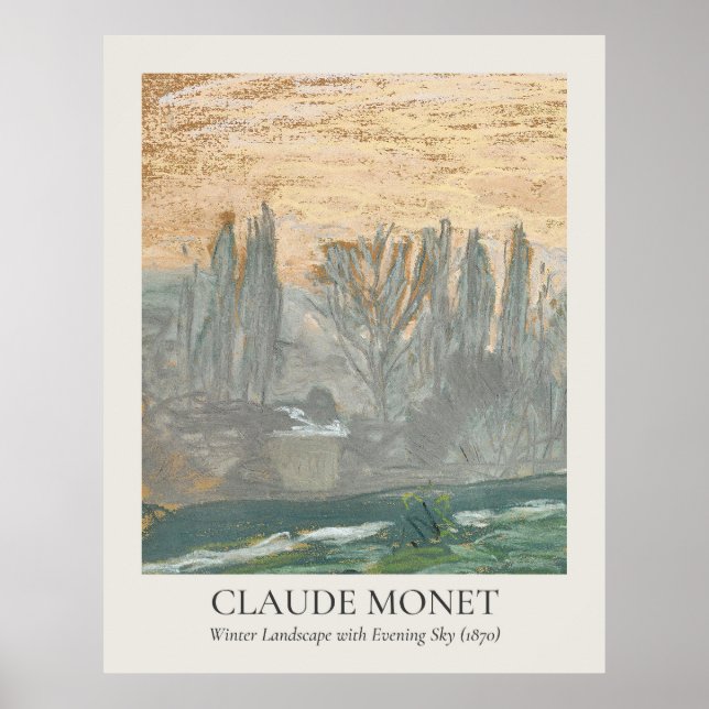 Poster Claude Monet Vintage Wall Art 11x14 Ratio (Frente)