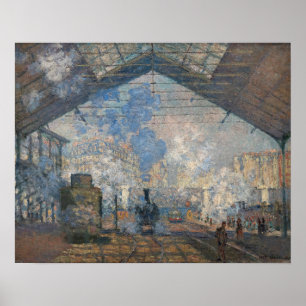 Poster Claude Monet - Vista exterior da estação de Santo-