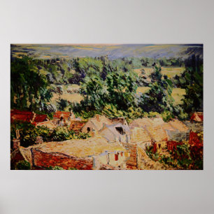 Poster Claude Monet - Vue du Villde Giverny