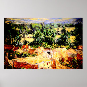 Pôster Claude Monet - Vue du Villde Giverny