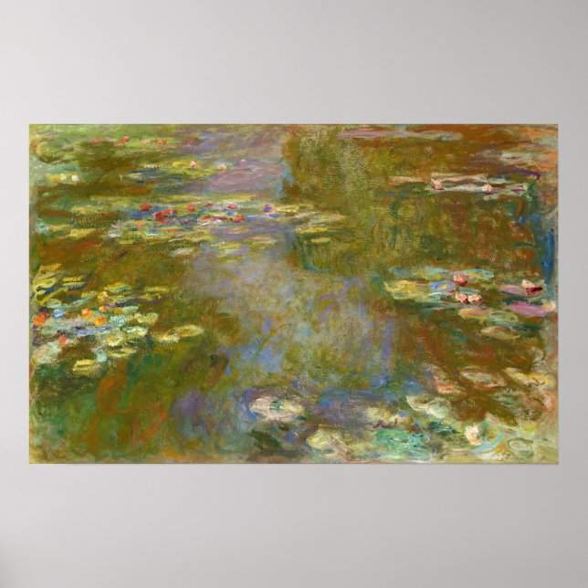 Poster Claude Monet - Water Lily Pond 1917 (Frente)