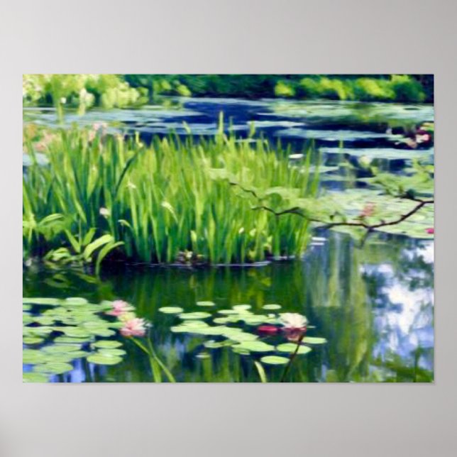 Poster Claude Monet Water Lily Pond Giverny (Frente)