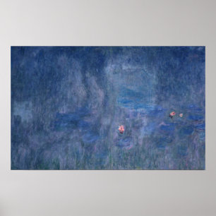 Pôster Claude Monet Waterlilies: Reflexões das árvore