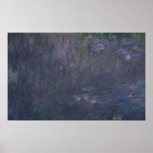 Pôster Claude Monet Waterlilies: Reflexões das árvore