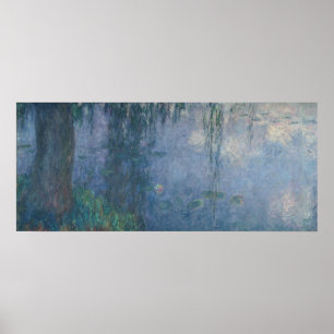 Pôster Claude Monet Waterlilies: Salgueiros Weeping,