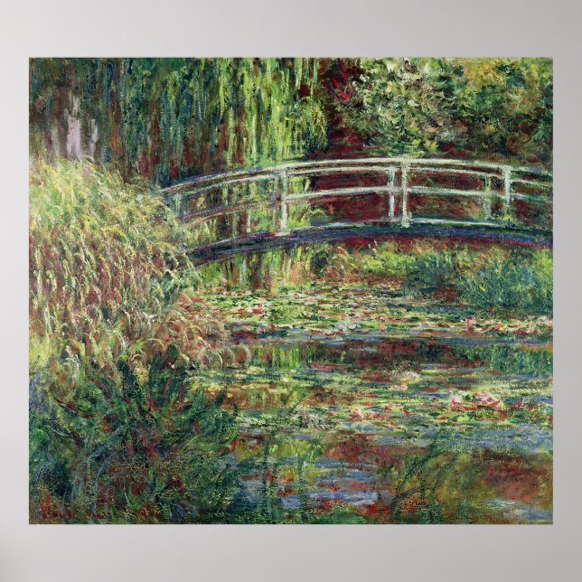 Poster Claude Monet | Waterlily Pond: Harmonia Rosa, 1900 (Frente)