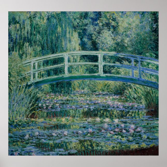 Poster Claude Monet's Water Lilies and Japanese Bridge (Frente)