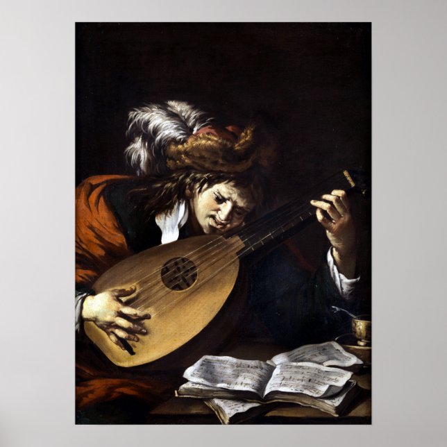 Poster Claude Vignon O Jogador Lute (Frente)