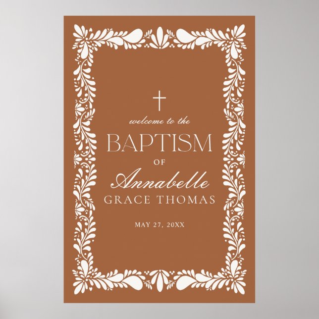 Poster Clay Talavera Azulejo Espanhol Fiesta Baptism Bem- (Frente)