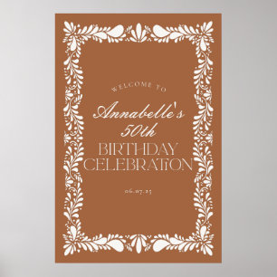 Poster Clay Talavera Azulejo Fiesta Festa de aniversário