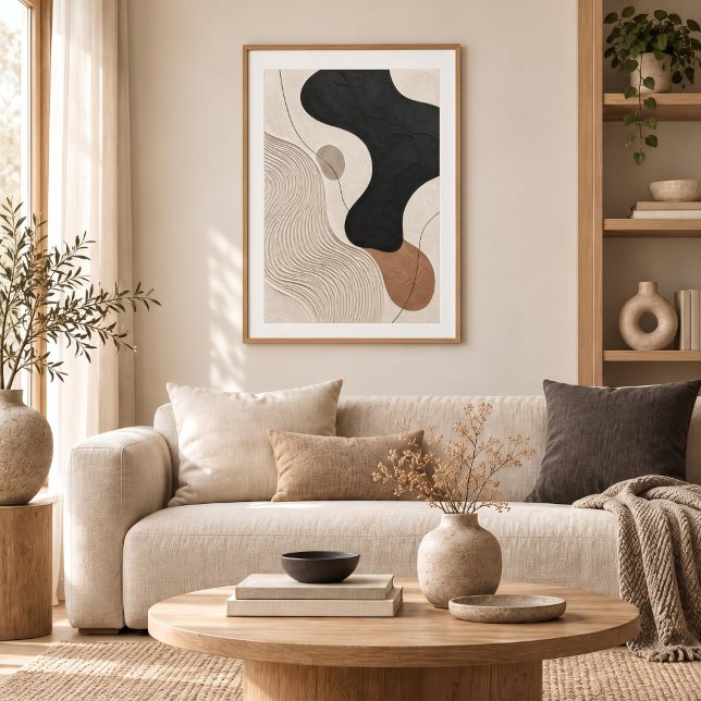 Poster Clay Tide | Minimal Abstract Plaster Art Print (Criador carregado)