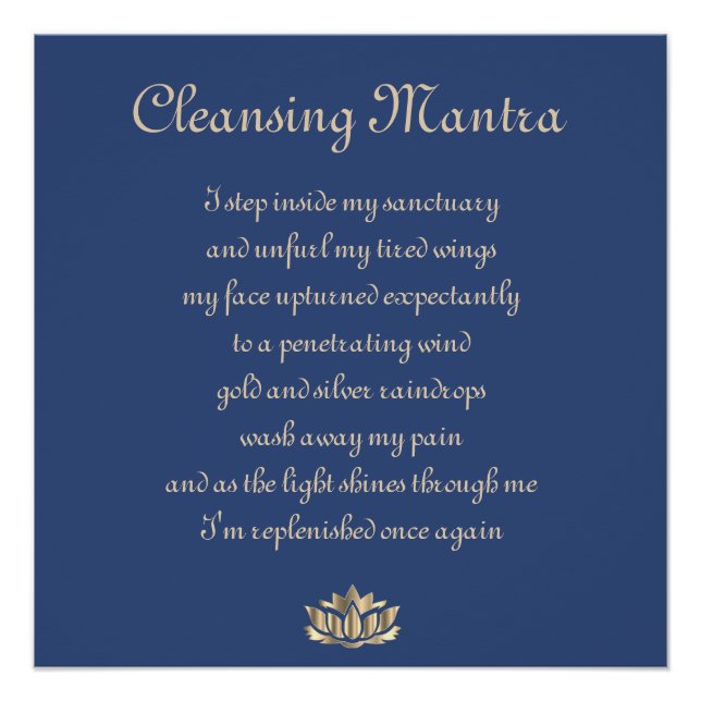 Pôster Cleansing Mantra (Frente)