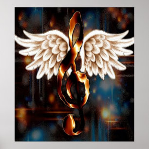 Pôster Clef de G com asas