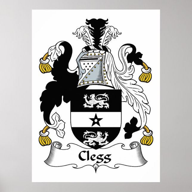 Pôster Clegg Family Crest (Frente)