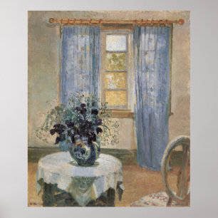 Poster Clematis azul de Anna Ancher no estúdio do artist