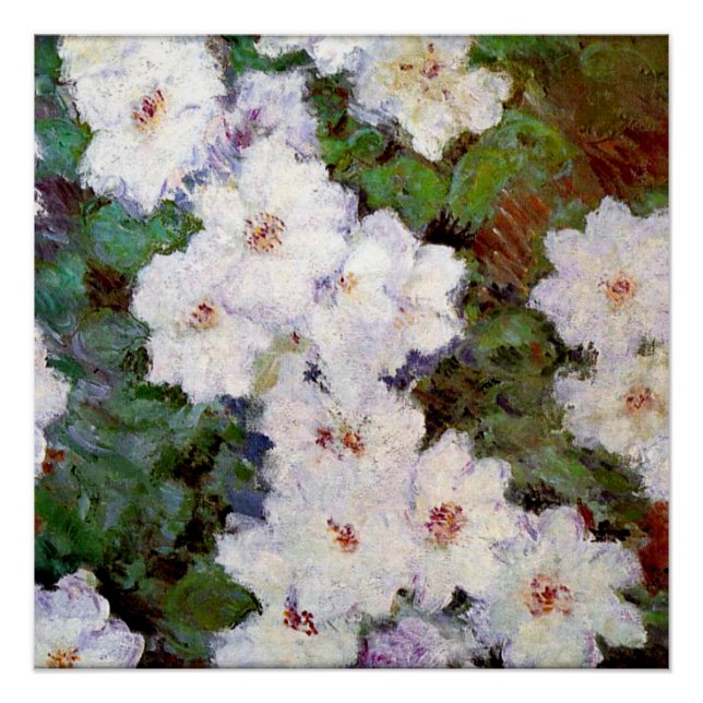 Pôster Clematis, pintura de 1887 por Claude Monet, (Frente)