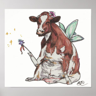 Poster Clementina a vaca feericamente