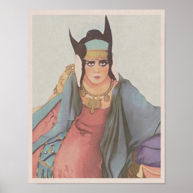 Poster Cleópatra (1917) - A ira da Rainha (Frente)