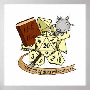 Poster Cleric Dice Design