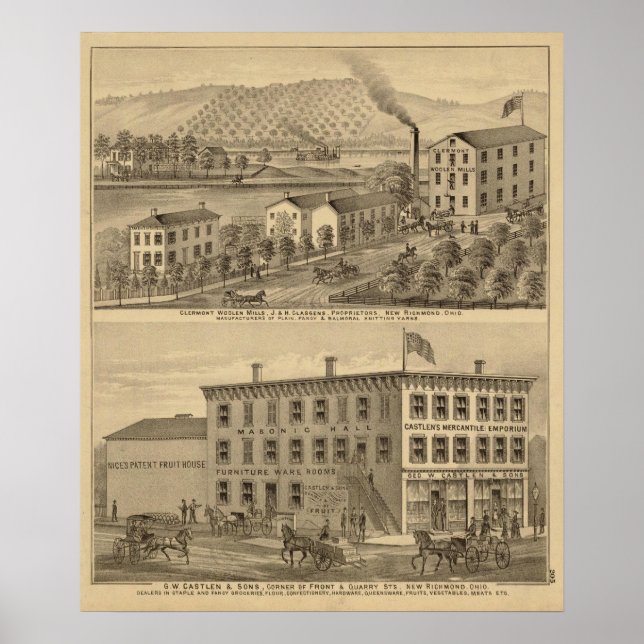 Pôster Clermont Woolen Mills (Frente)