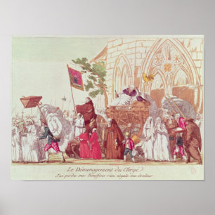 Poster Cleros que saem da igreja após a venda