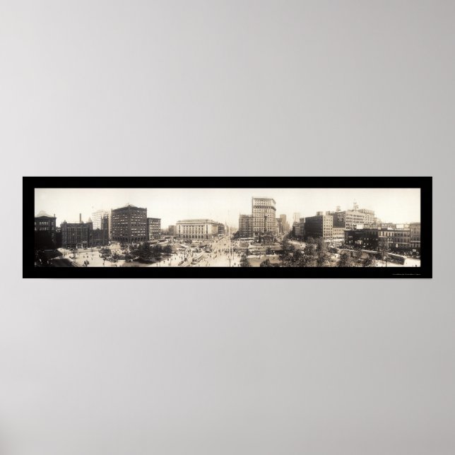 Poster Cleveland, Foto Quadrada OH 1912 (Frente)