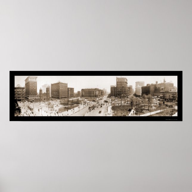 Pôster Cleveland, OH Square Photo 1912 (Frente)