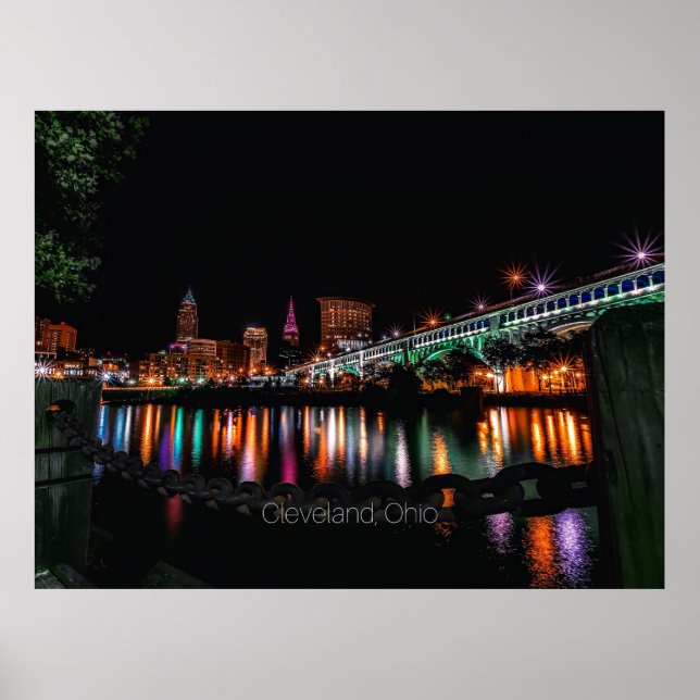 Poster Cleveland Ohio Cityscape (Frente)