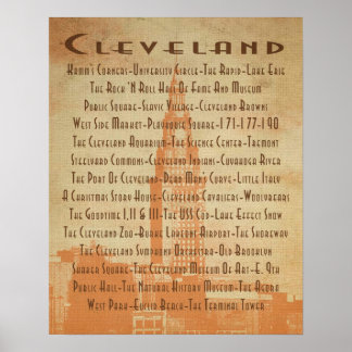 Poster Cleveland - São marcas e bairros