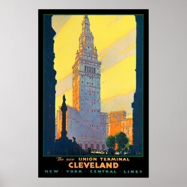 Poster Cleveland viagens vintage (Frente)