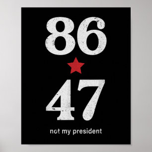 Poster Clic Estilo Vintage Anos 80 86 47 Anti Trump _1