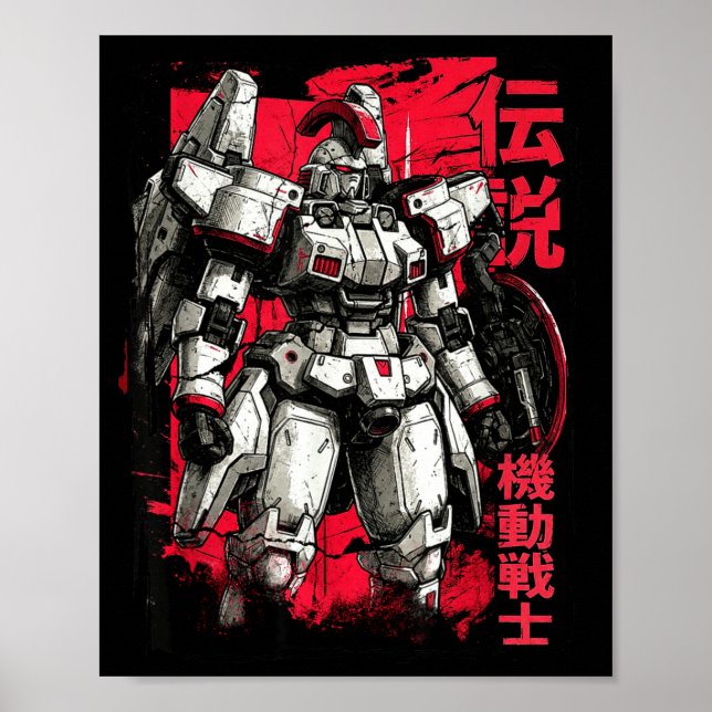 Poster Clic Japanese Legendary Mecha Warrior Robot  (Frente)