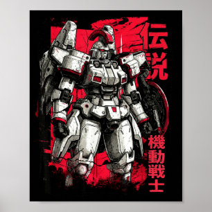 Poster Clic Robô Guerreiro Mecha Lendário Japonês 