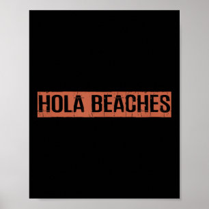 Poster Clicar em Vintage Shirt Family dizendo Hola Beache