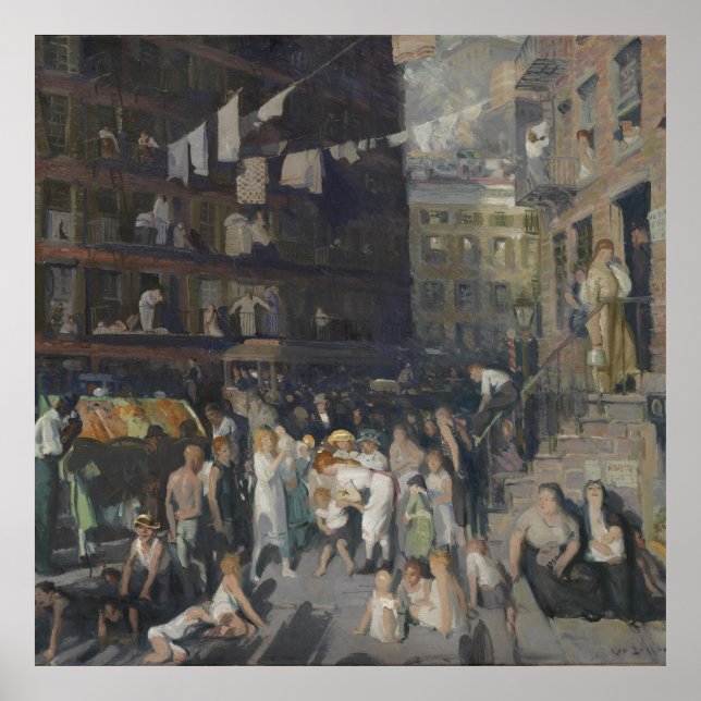 Poster Cliff Dweller por George Bellows (1913) (Frente)