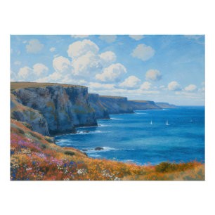 Pôster "Cliff of Enless Horizon" - Uma paisagem marinha g