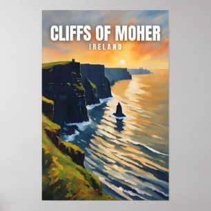 Poster Cliff of Moher Ireland Decorative Viagem Art