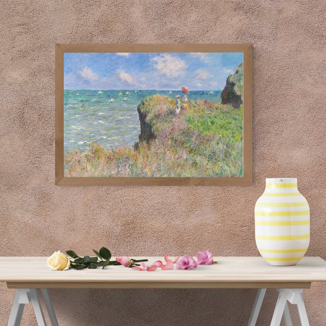 Poster Cliff Walk em Pourville por Claude Monet (Criador carregado)
