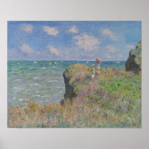 Poster Cliff Walk em Pourville por Monet Fine Art Impress