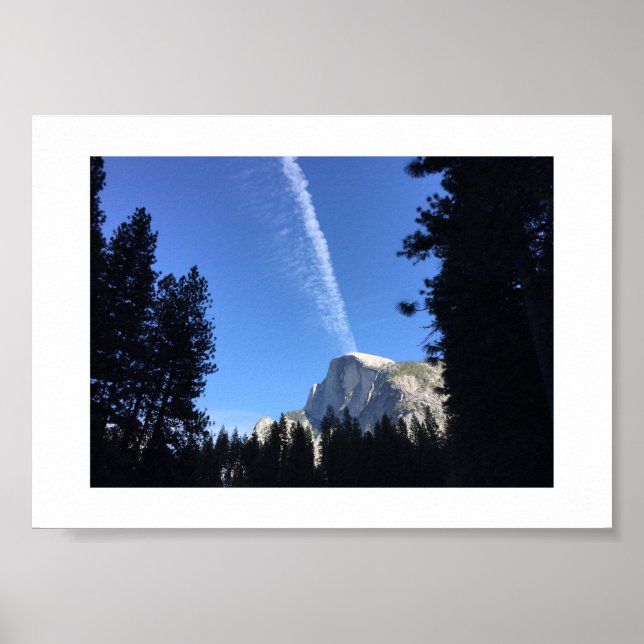 Poster Cliffside Cloud Yosemite Blue Color Fotografia (Frente)
