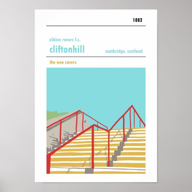 Pôster Cliftonhill, Coatbridge Haynes Manual Style Impres (Frente)