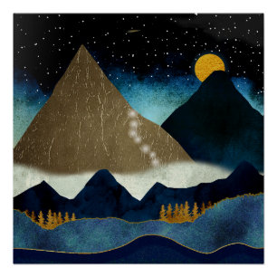 Pôster Climas de montanha do ouro