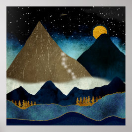 Poster Climas de montanha do ouro