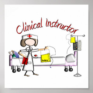 Poster clínico da arte do instrutor - estilo