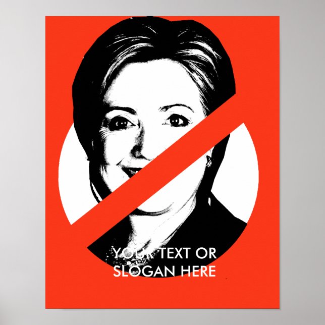 POSTER CLINTON ANTI-HILLARY (Frente)