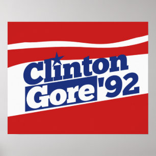 Pôster Clinton Gore 92