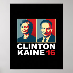Pôster Clinton Kaine 16 - Posterized --