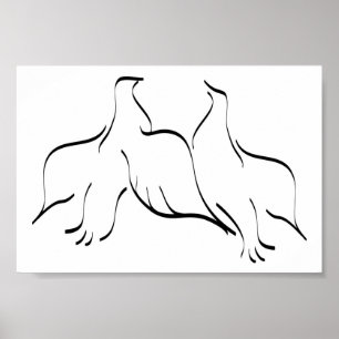 Pôster Clipart Casal da porta